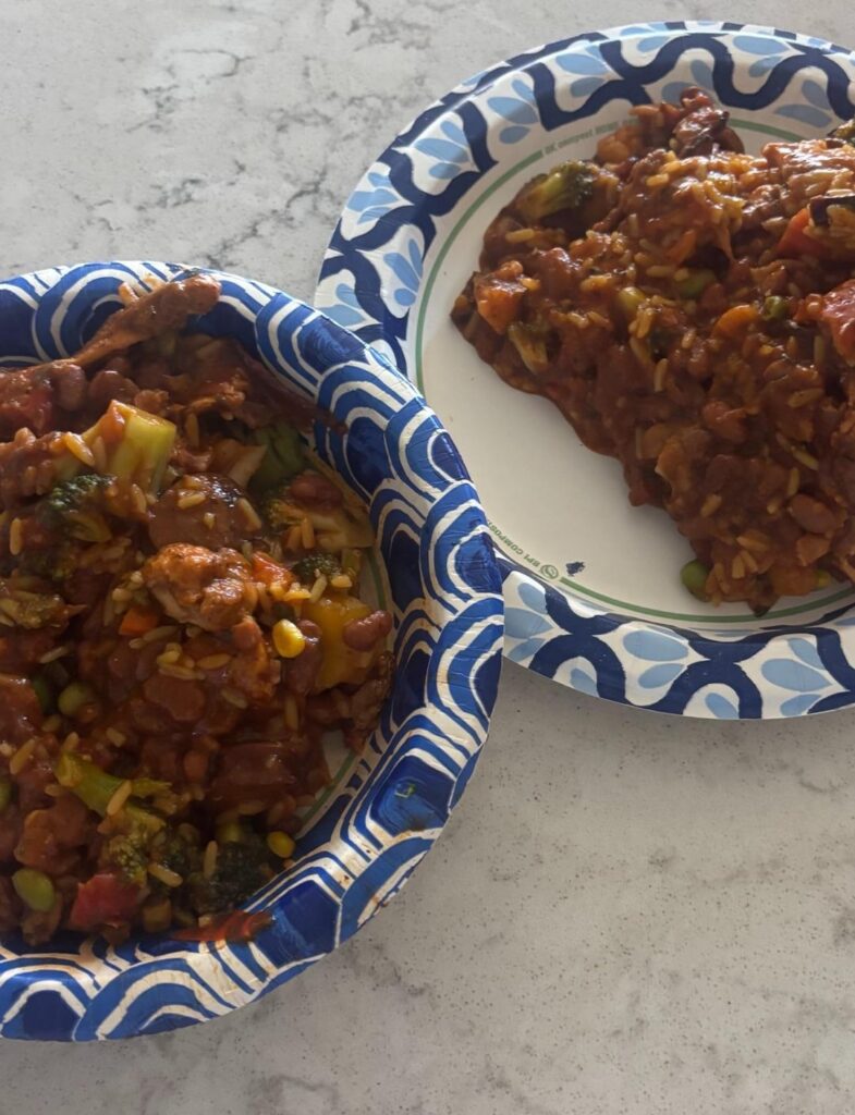 Let’s play a game. Guess the calories in this monster dish I made for myself. Ingredients in the comments