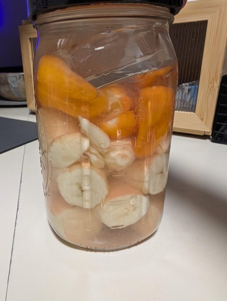 Made fermented banana habanero ketchup