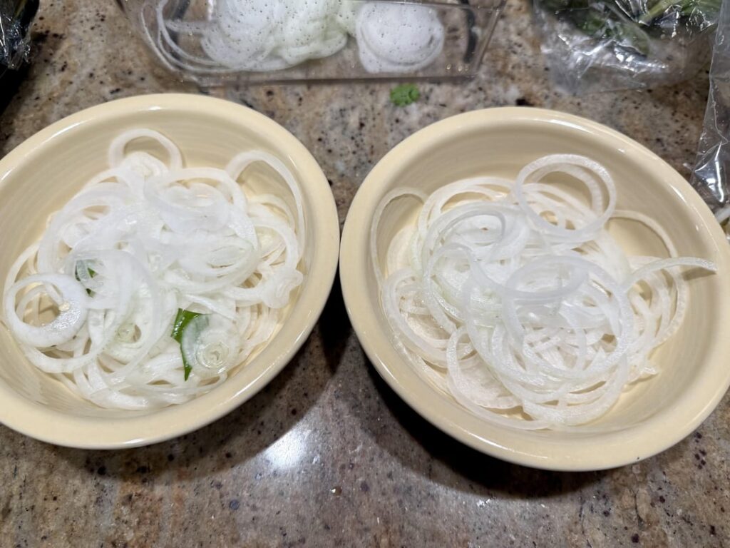 Ran out of rice noodles for my leftover chicken pho, so I substituted them with onions. Didn't miss the rice noodles.