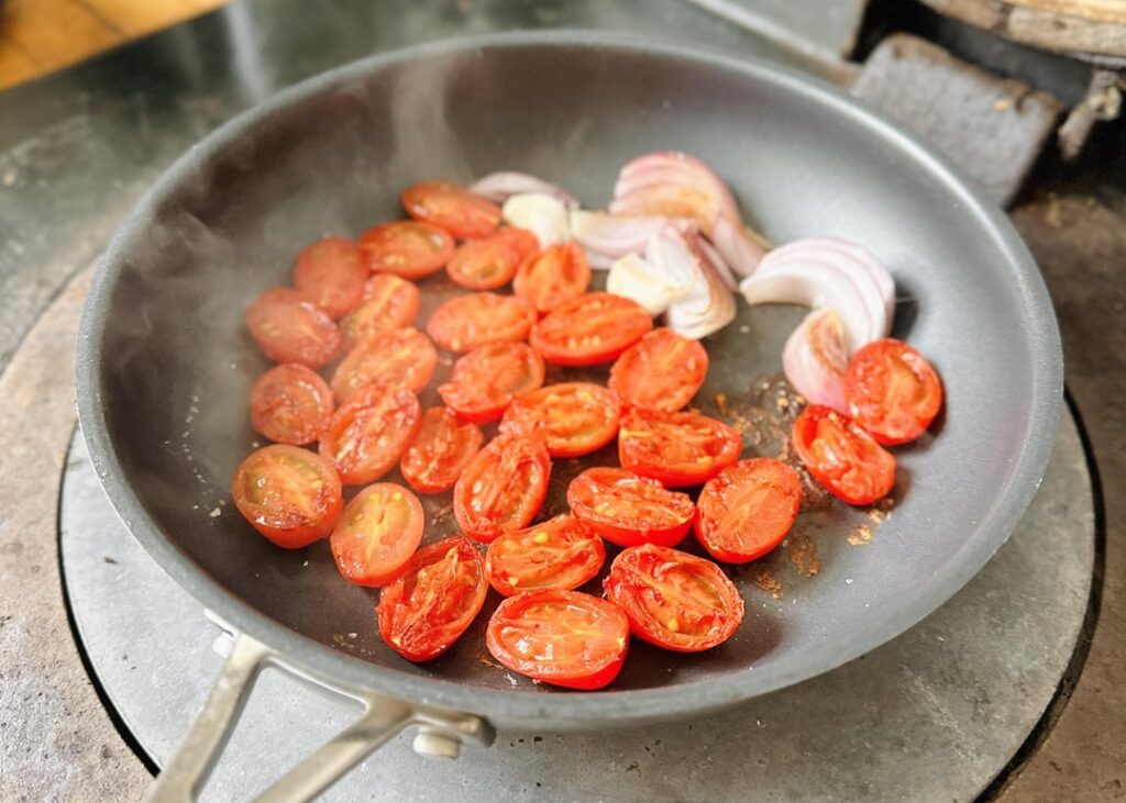 Salsa Roja — seared then simmered in light chicken broth.