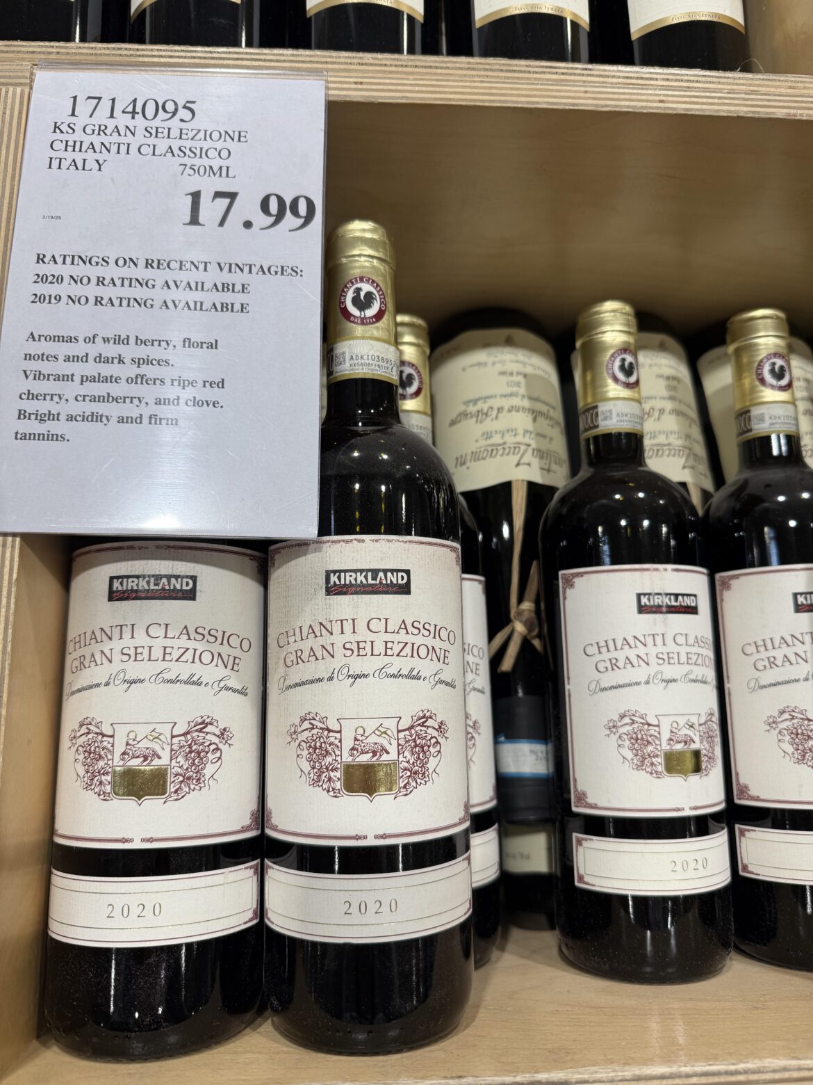 Costco Kirkland Chianti Classico 2020