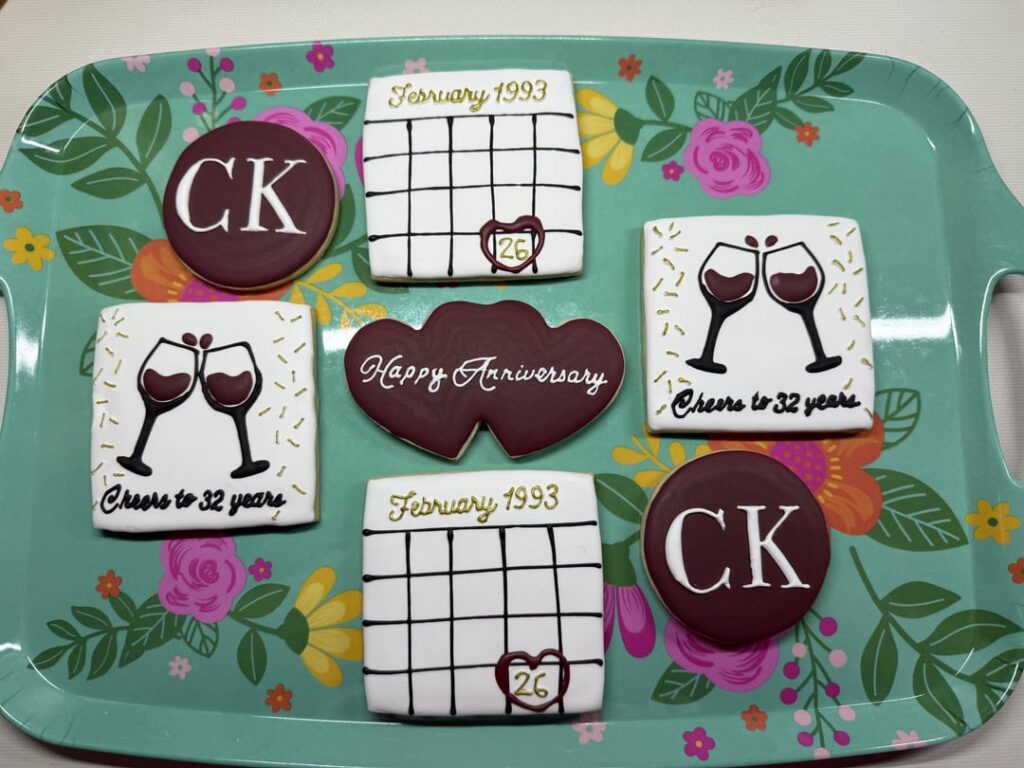 Anniversary cookies for my folks