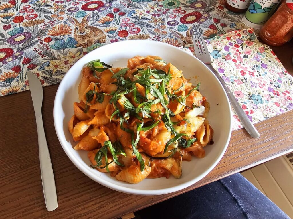 Smokey conchiglie from the oven