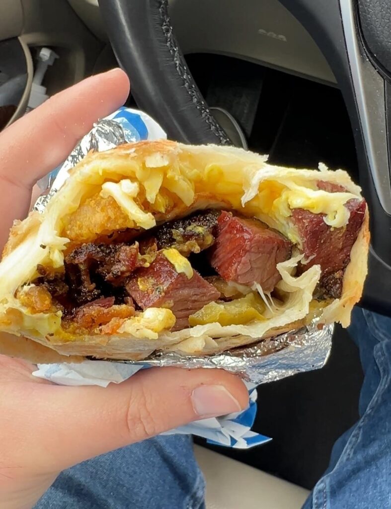 Pastrami Breakfast Burrito from Cofax is my new favorite in LA Pastrami Breakfast Burrito from Cofax is my new favorite in LA