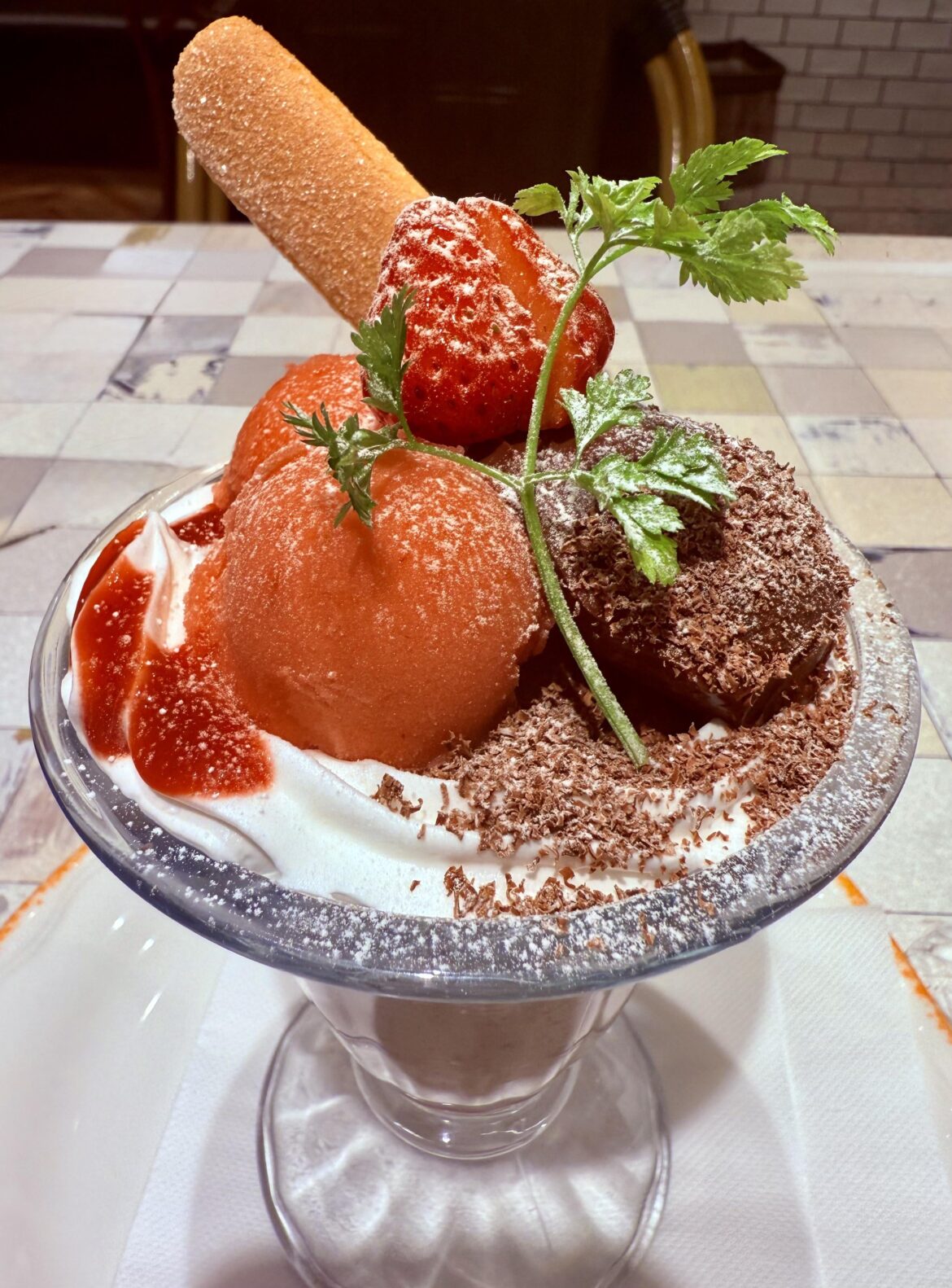 Ice cream parfait from a small Japanese cafe