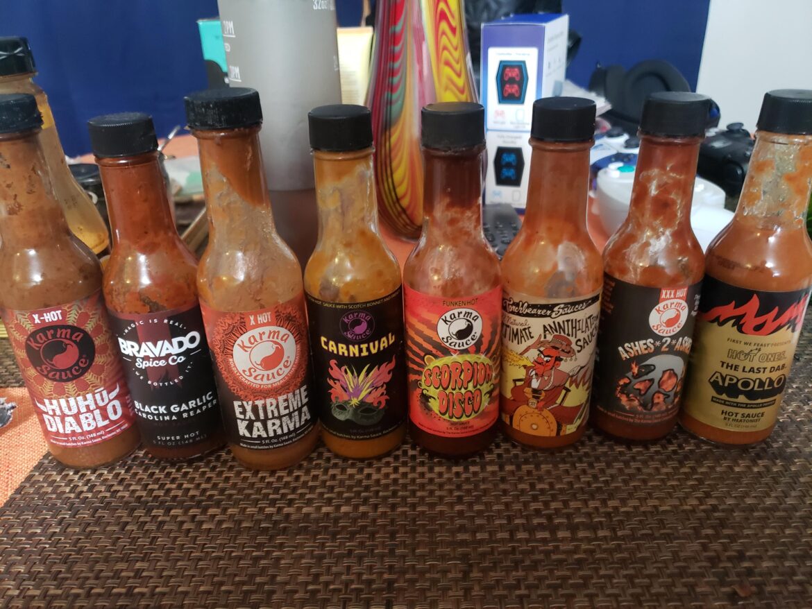 I have been prepping for a Spicy Wing Challenge with these sauces the last couple days. The challenge is during halftime show today. Wish me luck. Winner is $500 I have been prepping for a Spicy Wing Challenge with these sauces the last couple days. The challenge is during halftime show today. Wish me luck. Winner is $500
