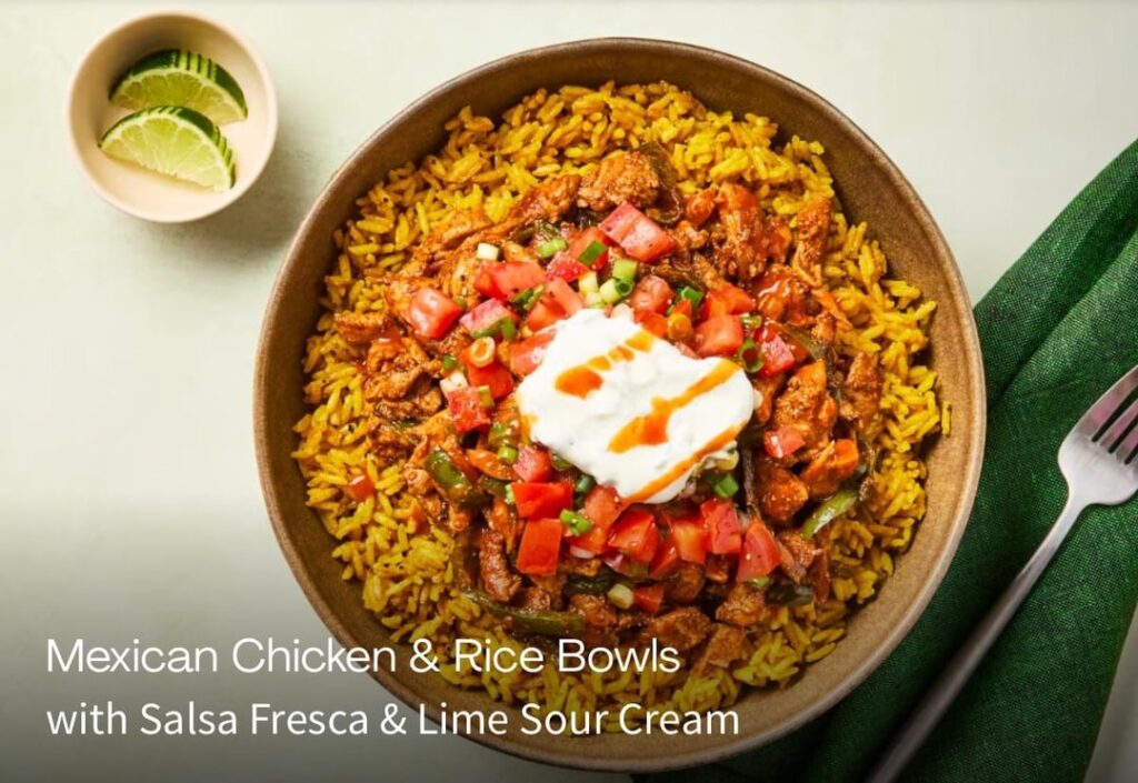 Mexican chicken and rice bowl