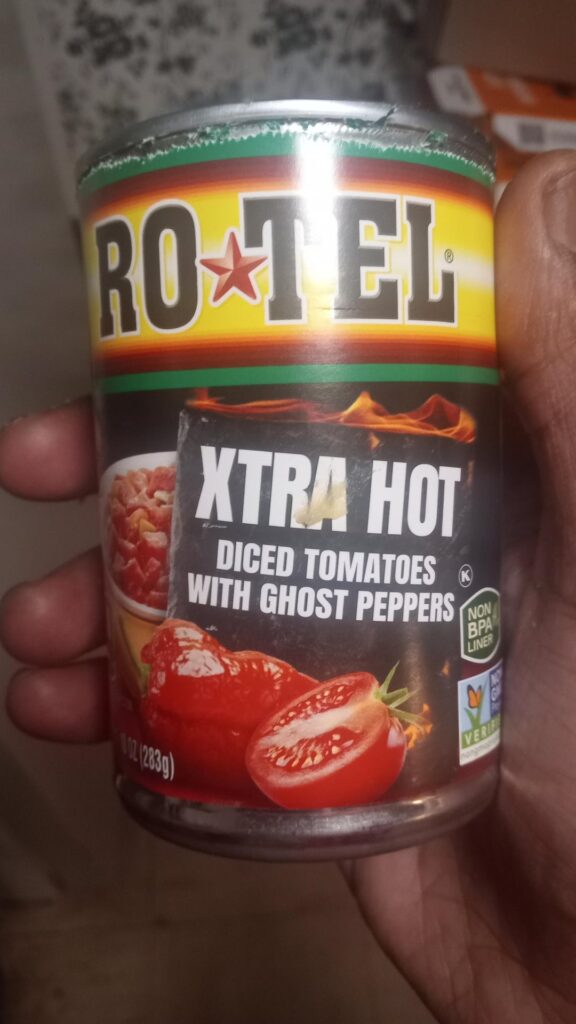 Someone posted the other day about finding the chili. Two cans on the shelf. I only found this one can when I did. The Rotel isn't as hot as the Hormel chili. Both still great
