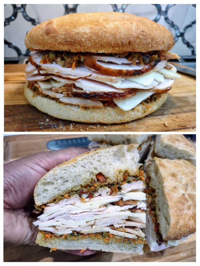 Homemade Chicken and Turkey Muffaletta Homemade Chicken and Turkey Muffaletta