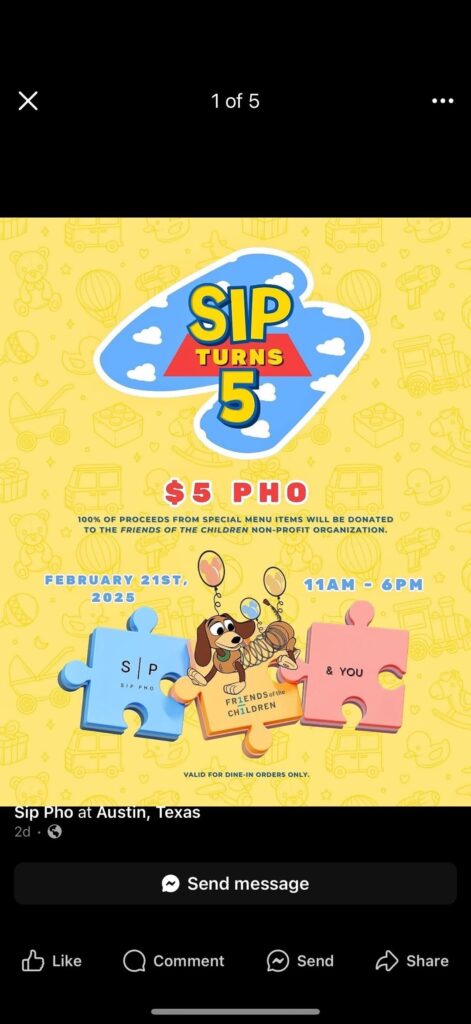 $5 pho at sip pho today