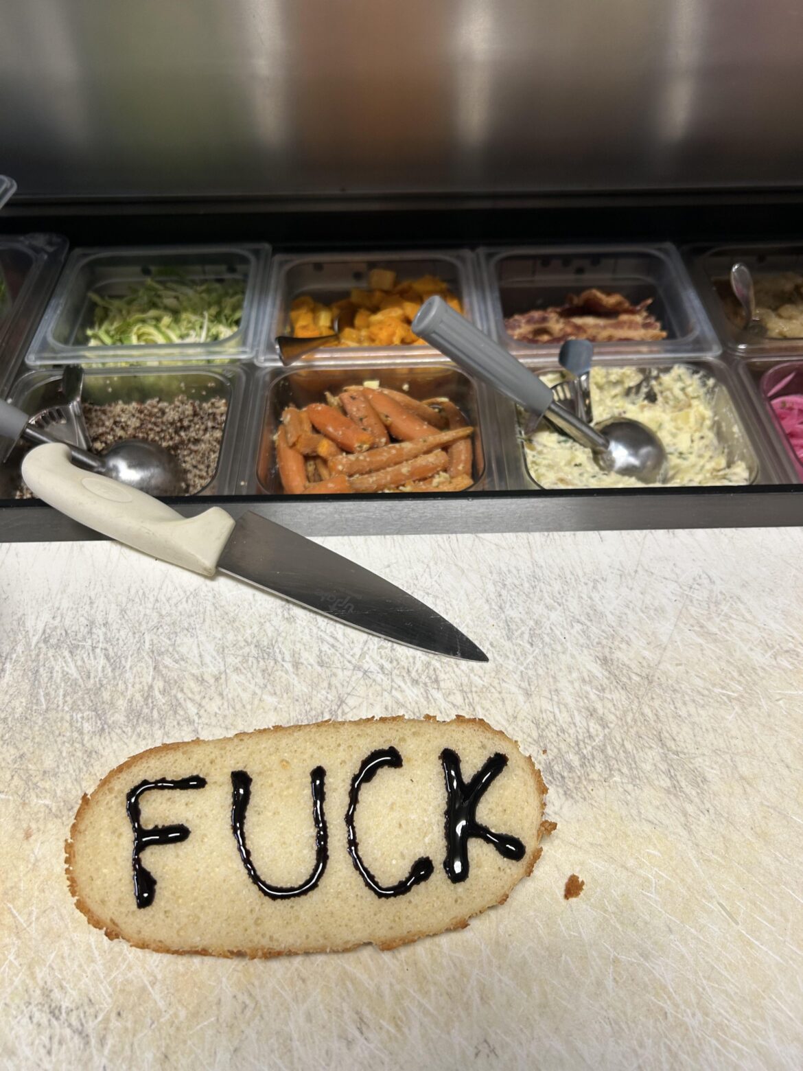 When I’m mad sometimes I write secret swear words inside people’s fancy grilled cheeses