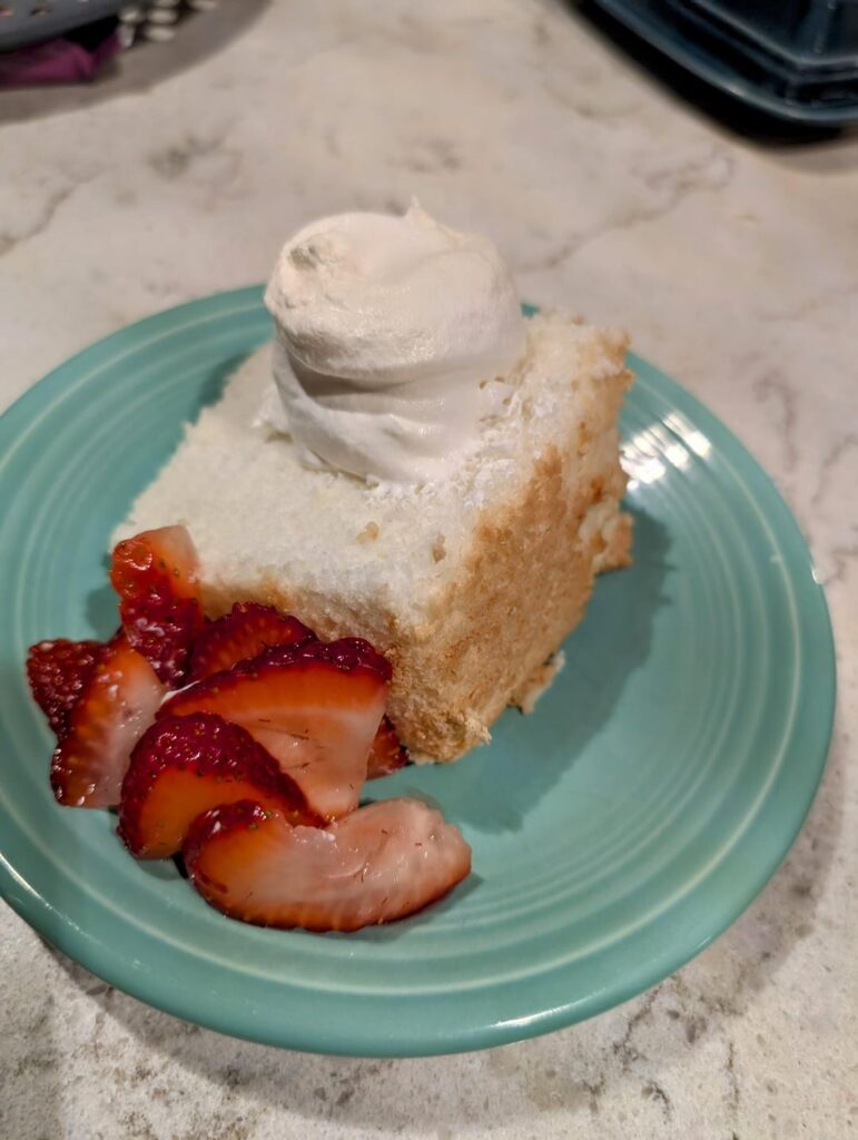 My first attempt at angel food cake (girlfriends birthday)