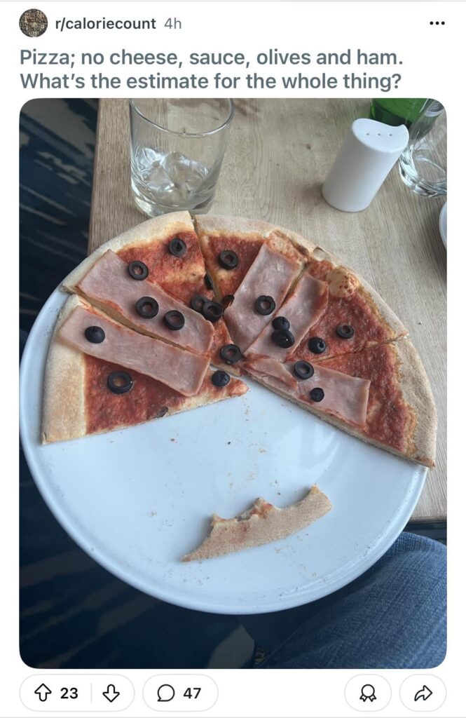 I know cravings are hard when you're dieting, but just making something else would be less sad at this point