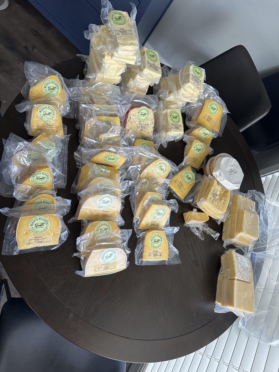 My mom’s friend owns a dairy farm and gifted a bit of cheese to her.