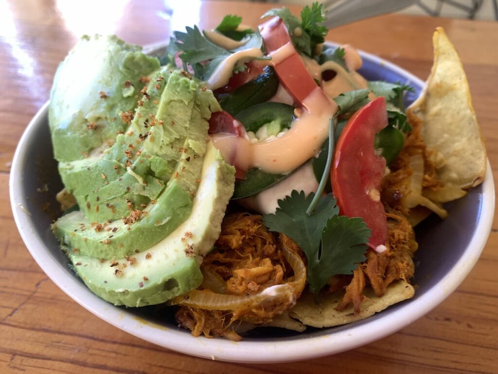 Nachos with leftover cochinita pibil, breakfast with some hair of the dog