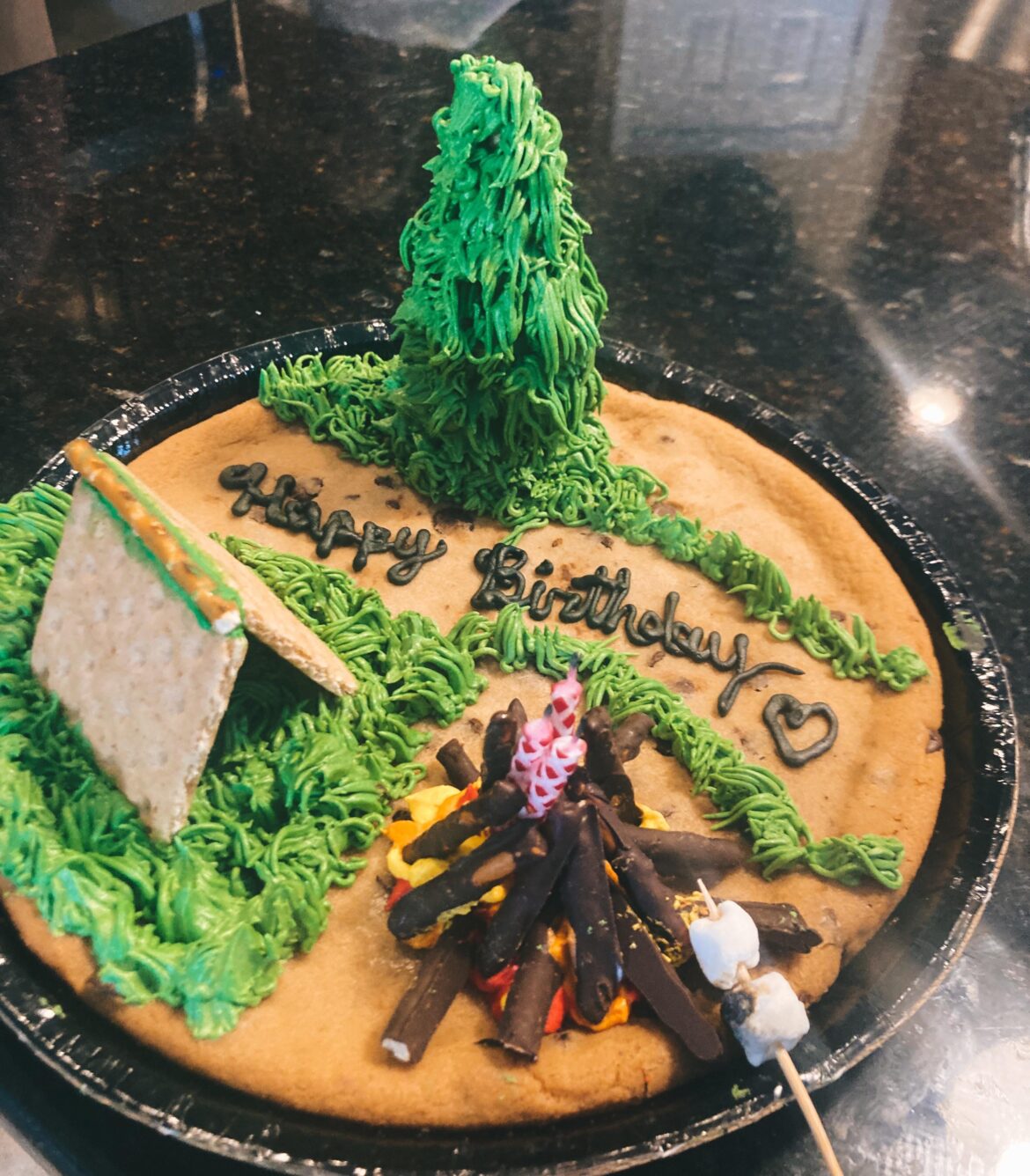 campfire cookie cake for boyfriend