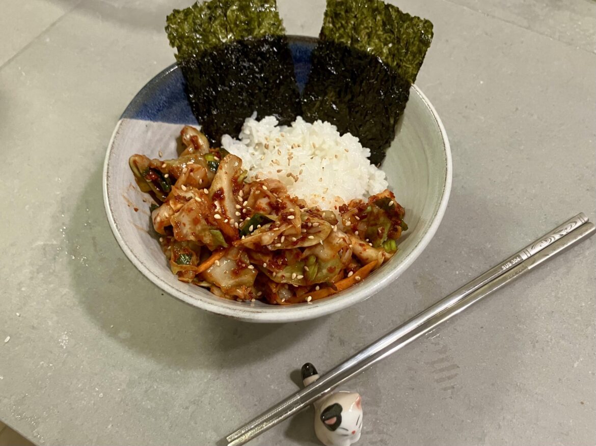 My first batch of homemade kimchi turned out way tastier than I dared hope!