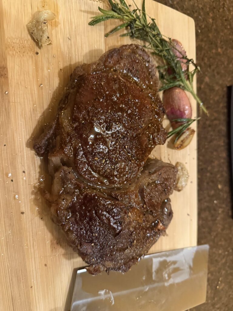 48 Hr dry brined Walmart ribeye