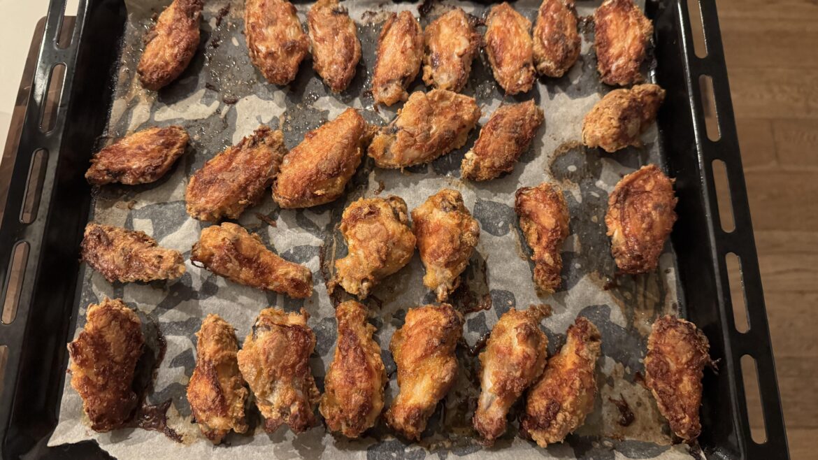 My best homemade oven baked wings batch yet!