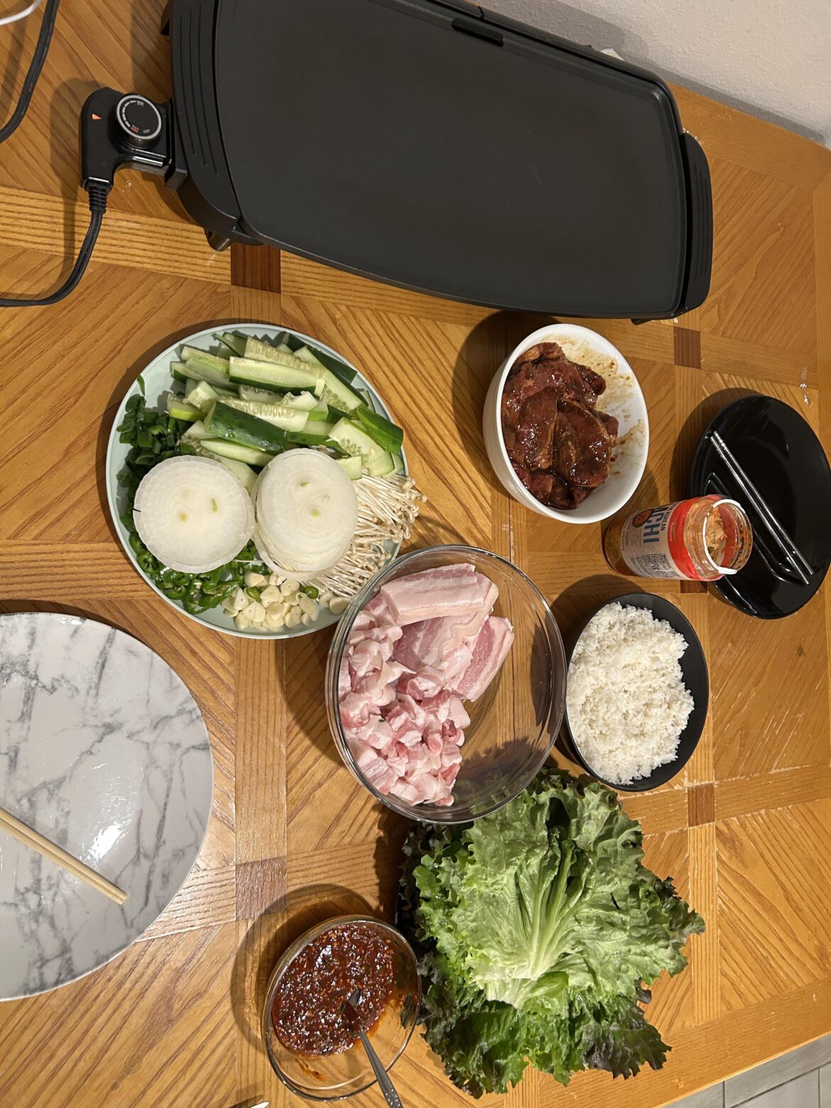 My and my gf’s quick Samgyepsal