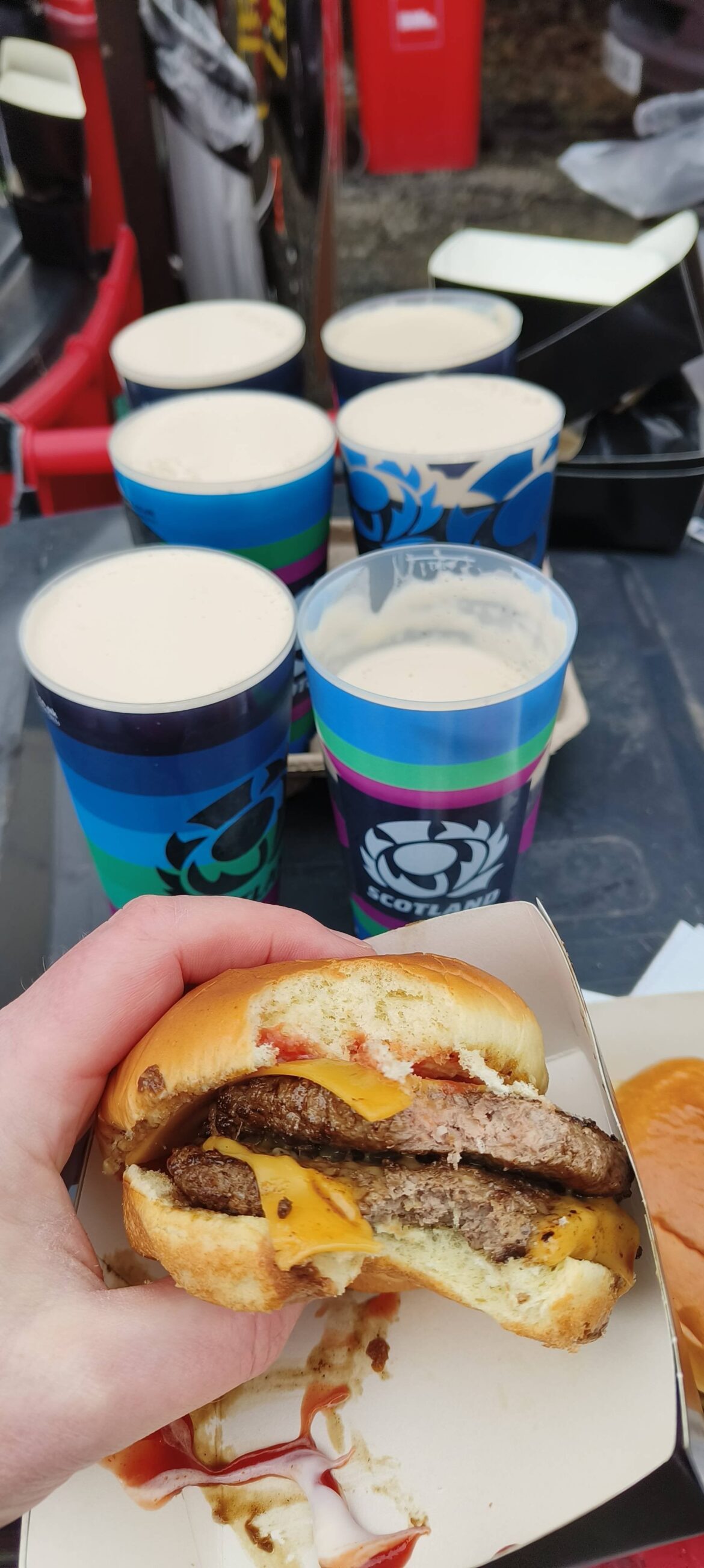 Smash Burger with "sides"