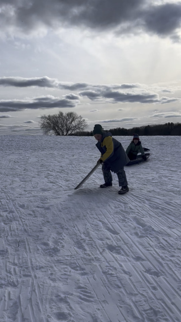 Took the old Sheet pan out to hit the slopes!