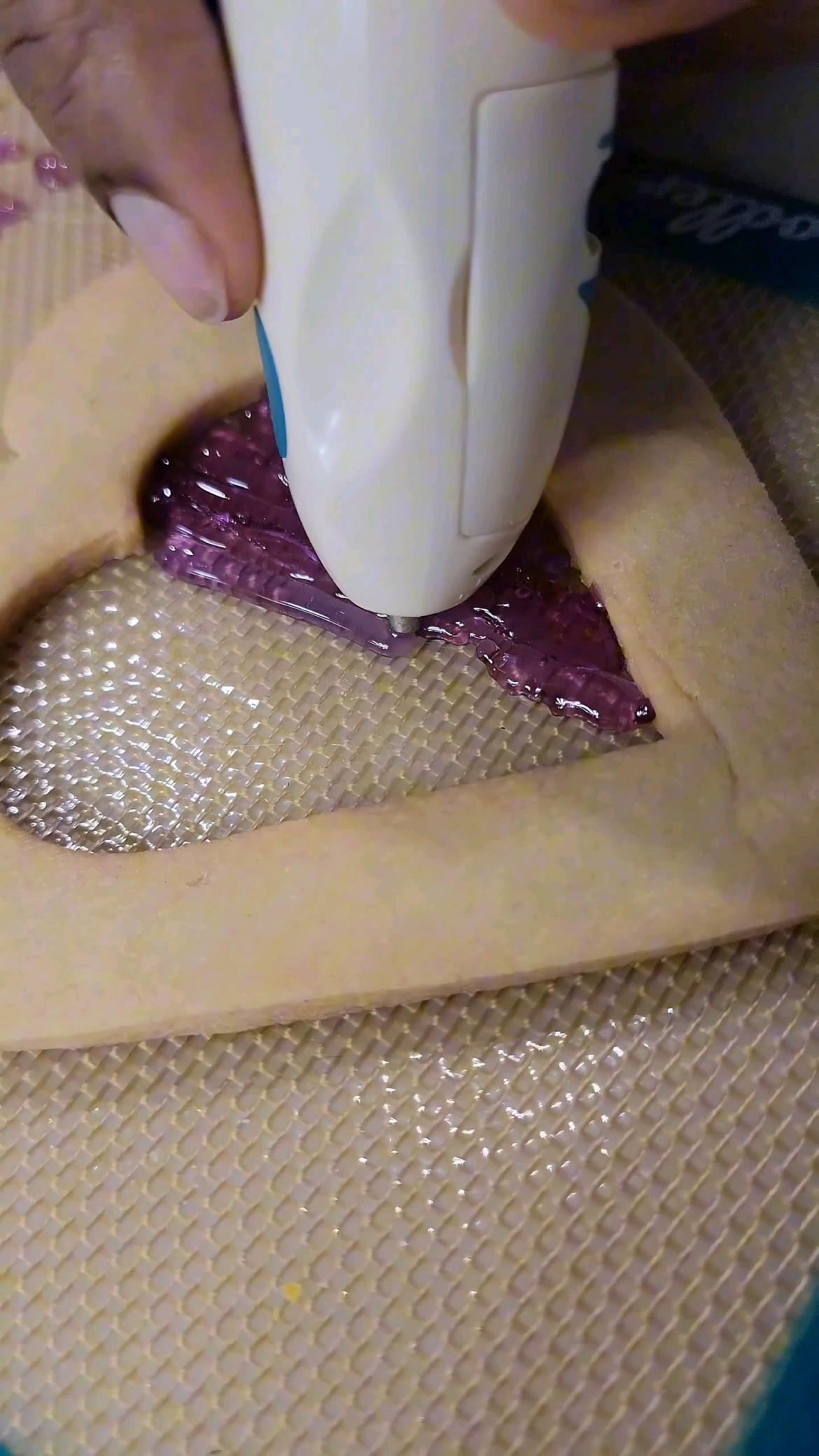 Sugar cookies on v day cake