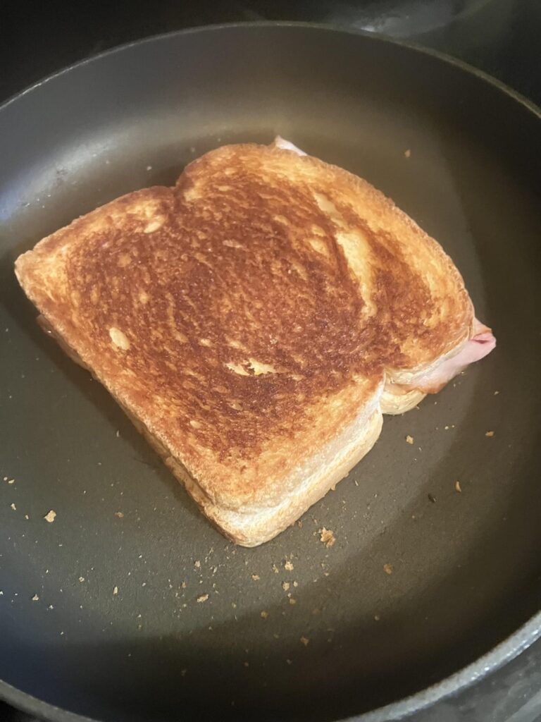 A humble grilled ham and cheese