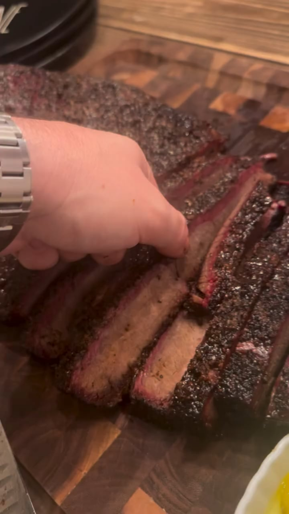 Might be -7 out but that doesn’t stop good brisket