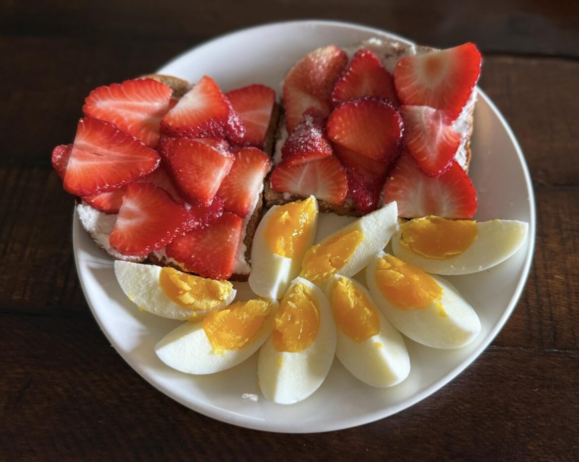 been loving ricotta and fruit on toast lately - 287