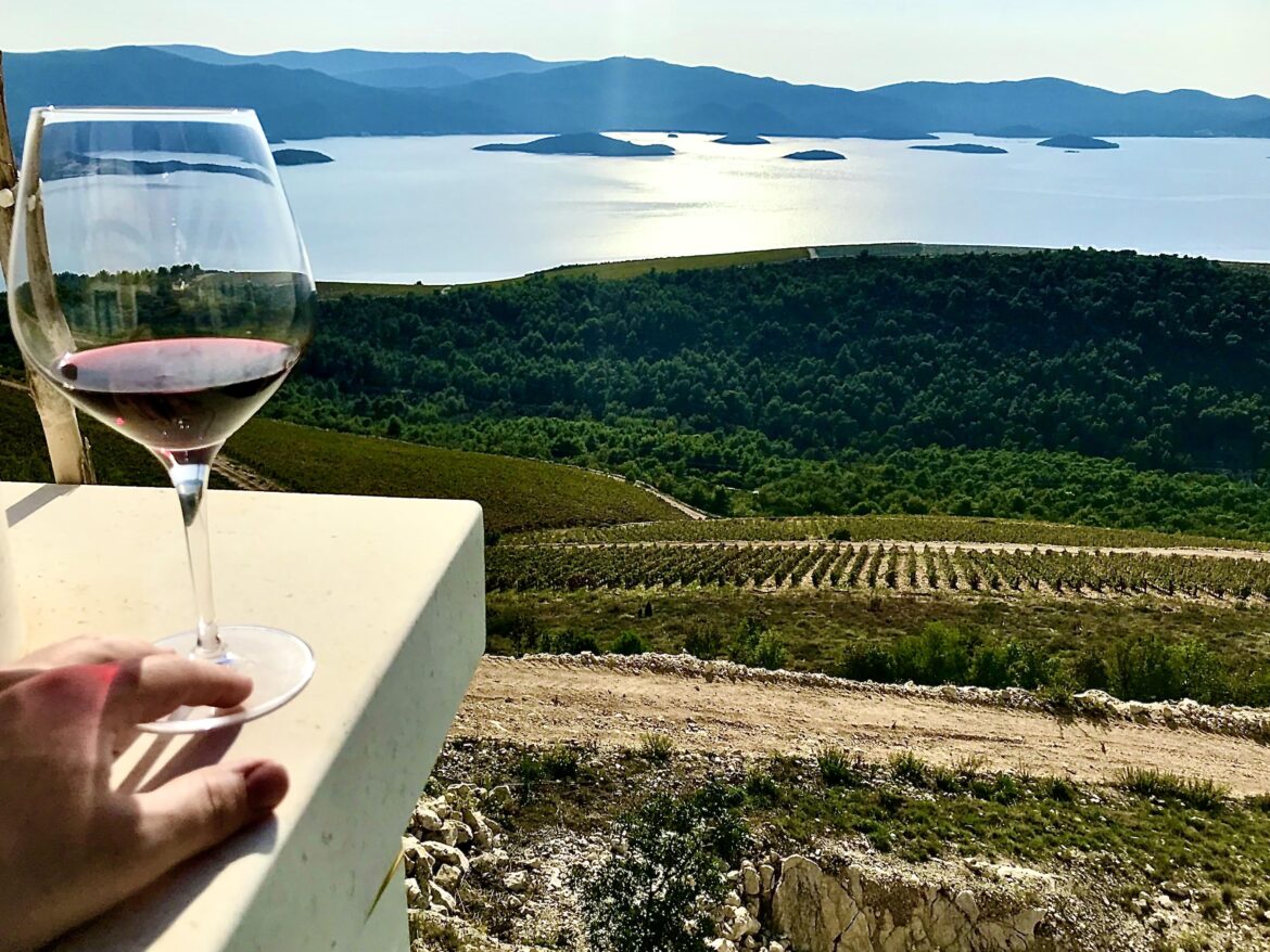 There wasn't a "Wine With a View" subreddit, so I'm posting here. Hope that's OK. Anyway, this is winery outside a small Croatian town called Slivno Ravno