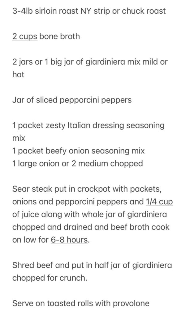 My version of Italian beef