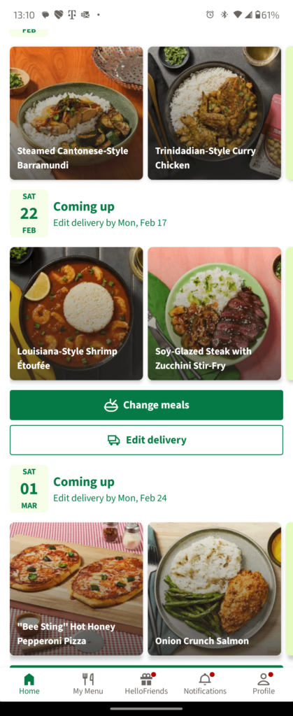 low key excited for my upcoming meals