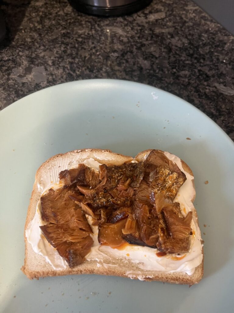 Fishwife smoked salmon on cream cheese toast