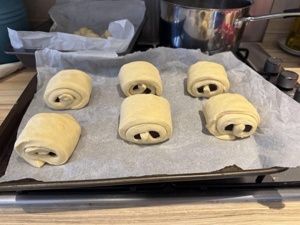 Very first attempt at pain au chocolat