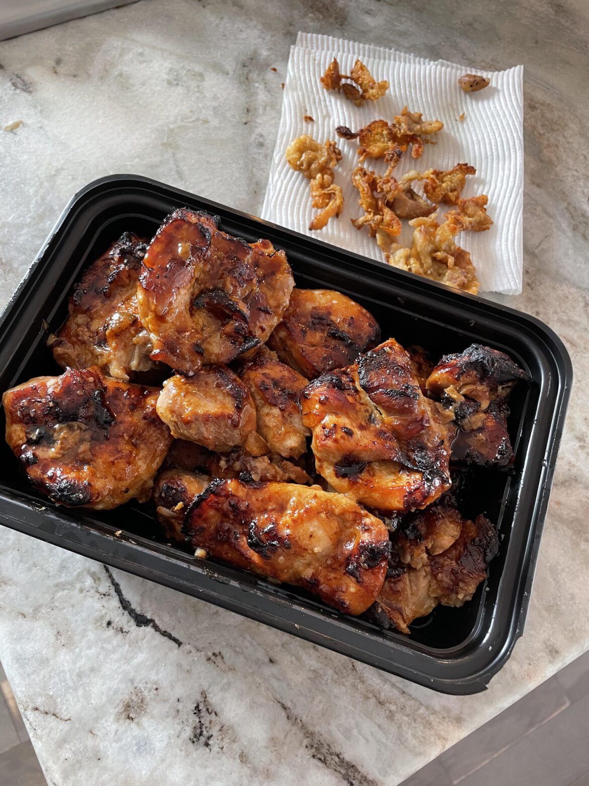 Teriyaki chicken thighs in the AF