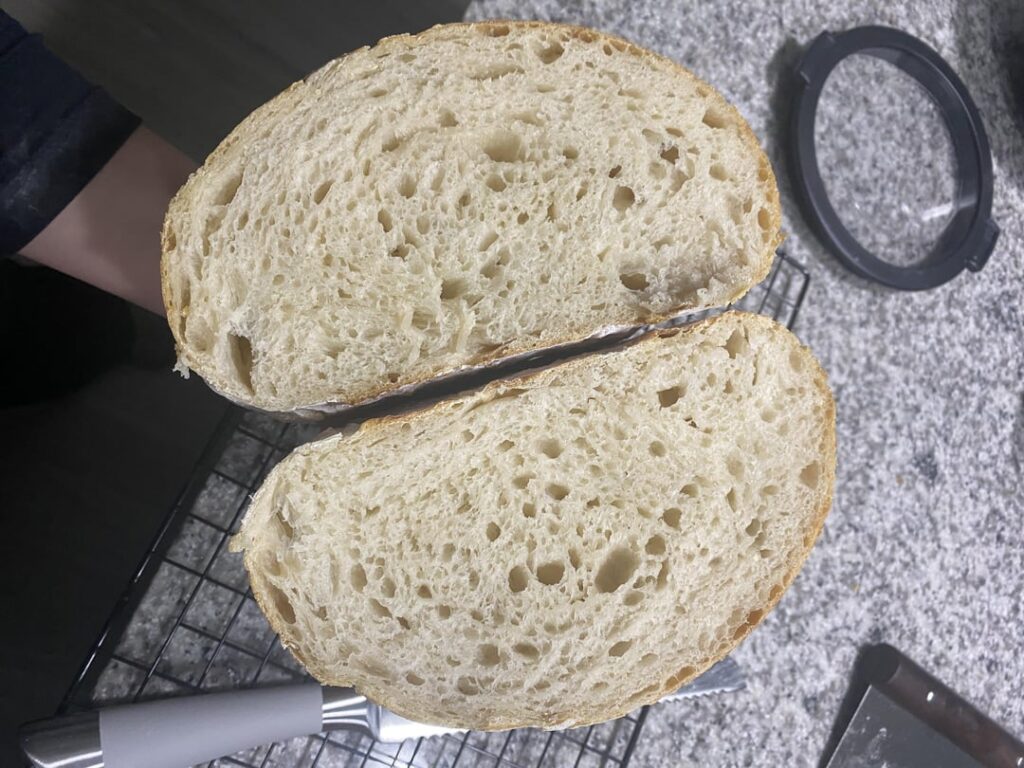 My fourth attempt at sourdough vs. my first