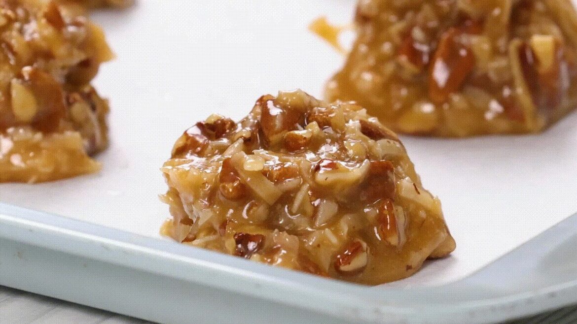 No-Bake Coconut Praline Cookies