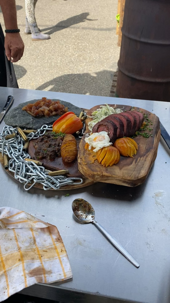 My 1st place award wining bbq platter at a black box competition..