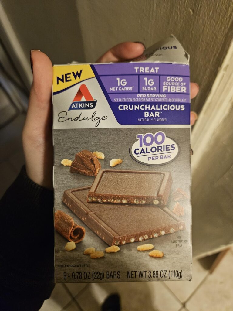 Atkins chocolate bar (100cal)