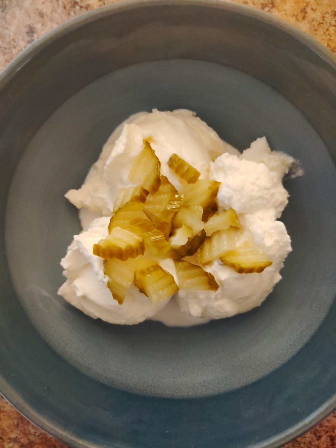 i made slightly spicy, pickle juice-flavoured ice cream with a pickle garnish. i don't know why i did this. i took my meds. i have no excuse. it was good. will i be Executed