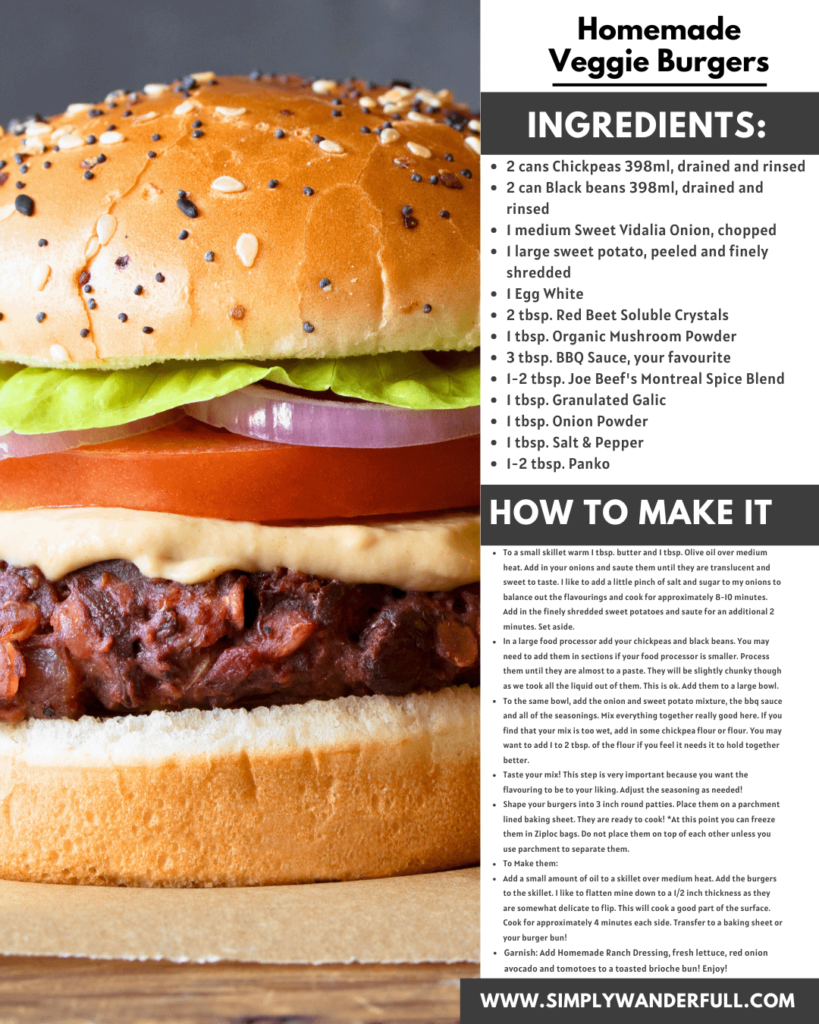 This Homemade Veggie Burger Recipe is DELICIOUS!