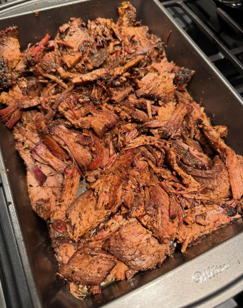 Smoked brisket kinda turned into braised beef but still delicious