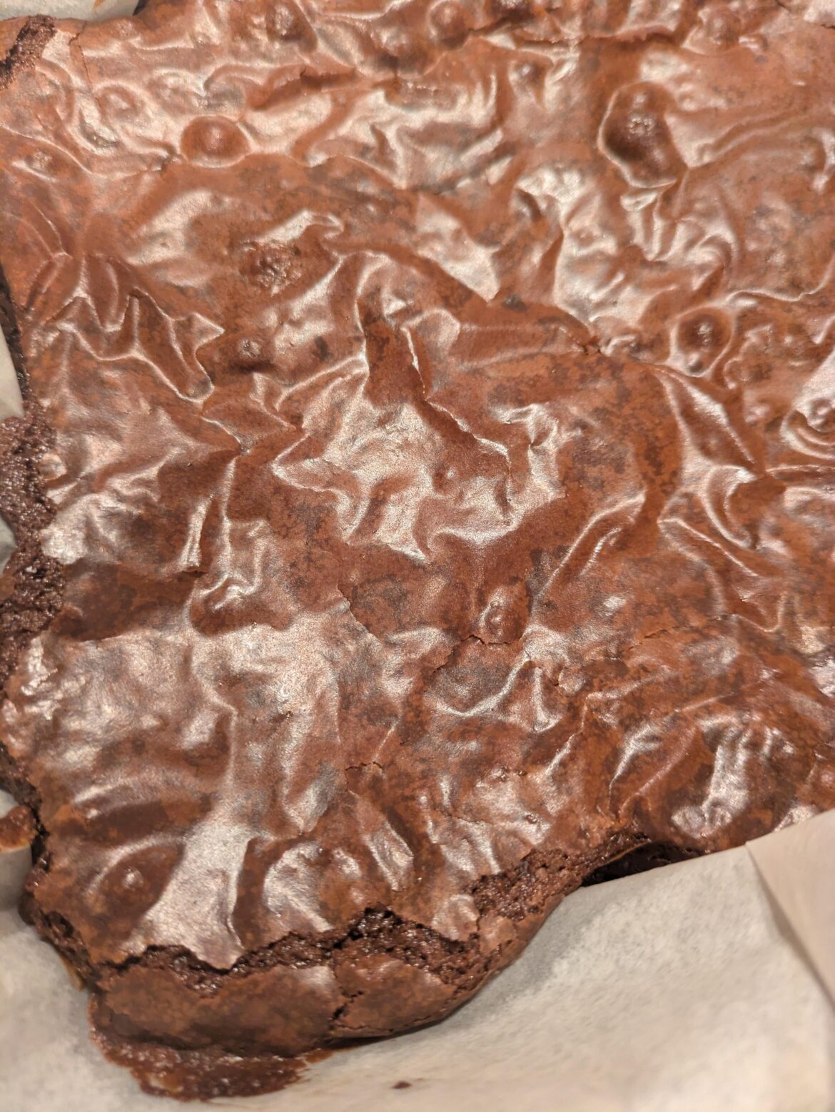 I love cracked brownies