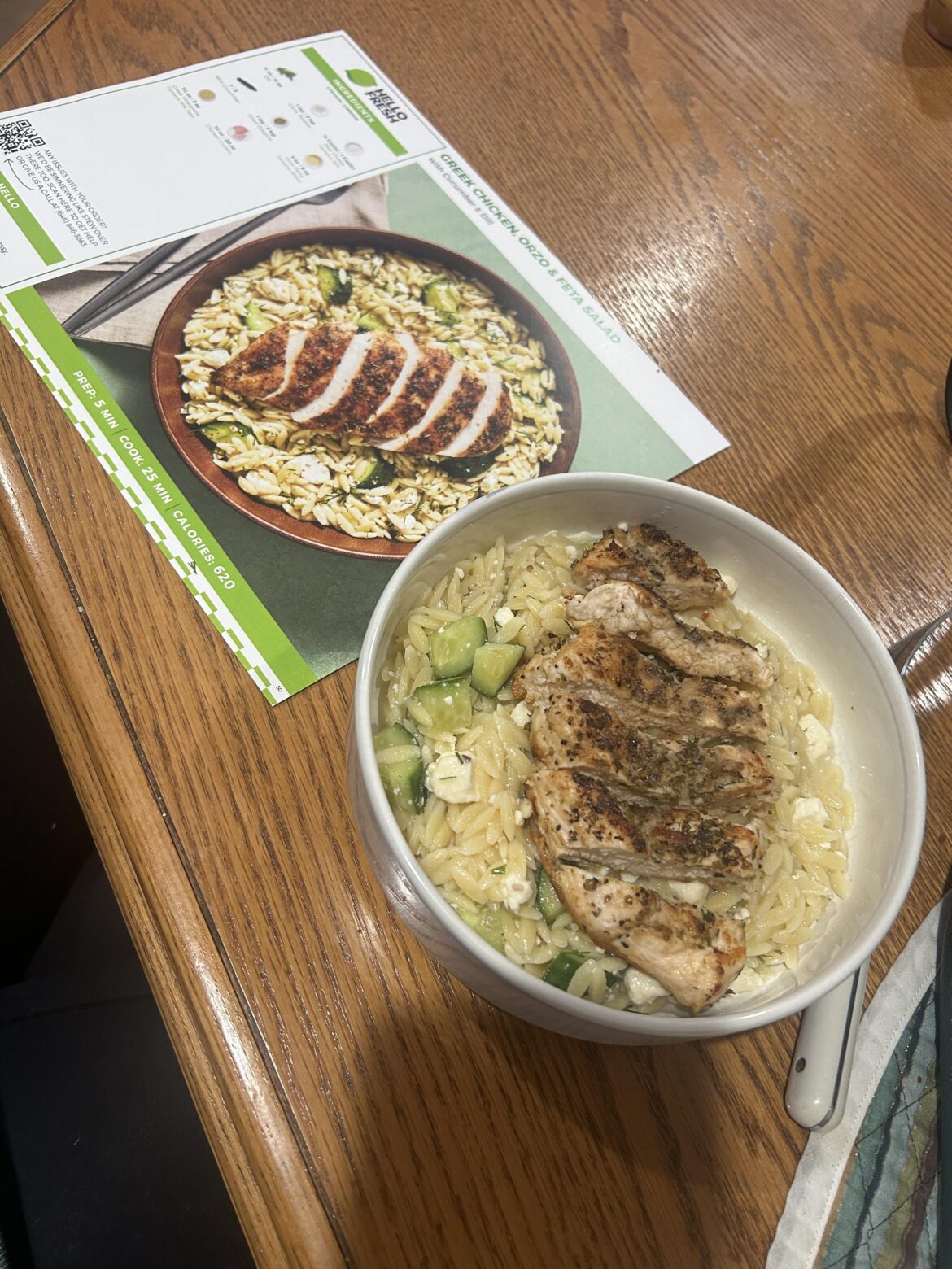 Greek Chicken, Orzo & Feta Salad