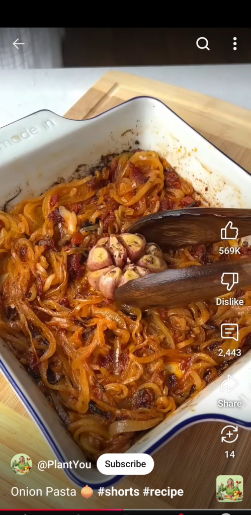 Found this Onion pasta recipe on YouTube