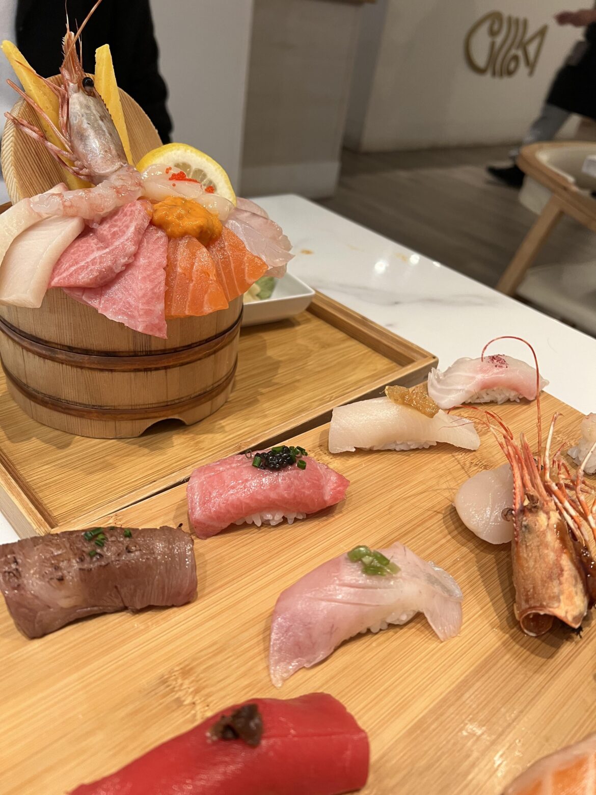 Chef Nigiri selection and a chirashi bowl