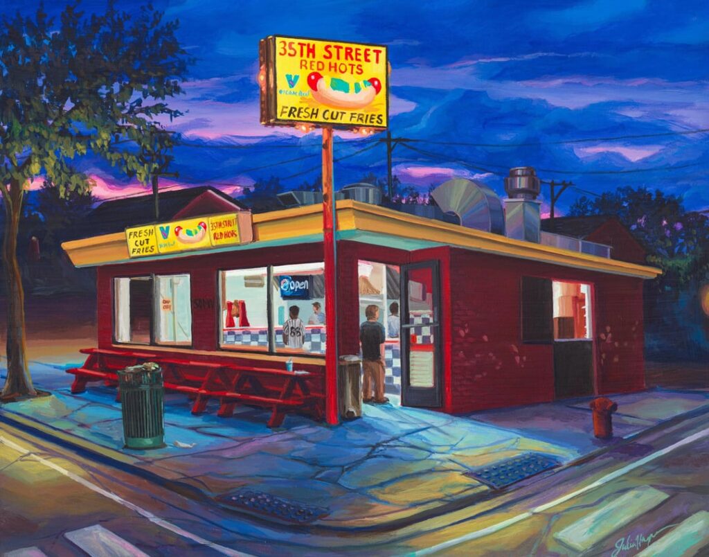 Latest painting of 35th Street Red Hots in Bridgeport, please share your fav 35th memories and what stand you want to see next!