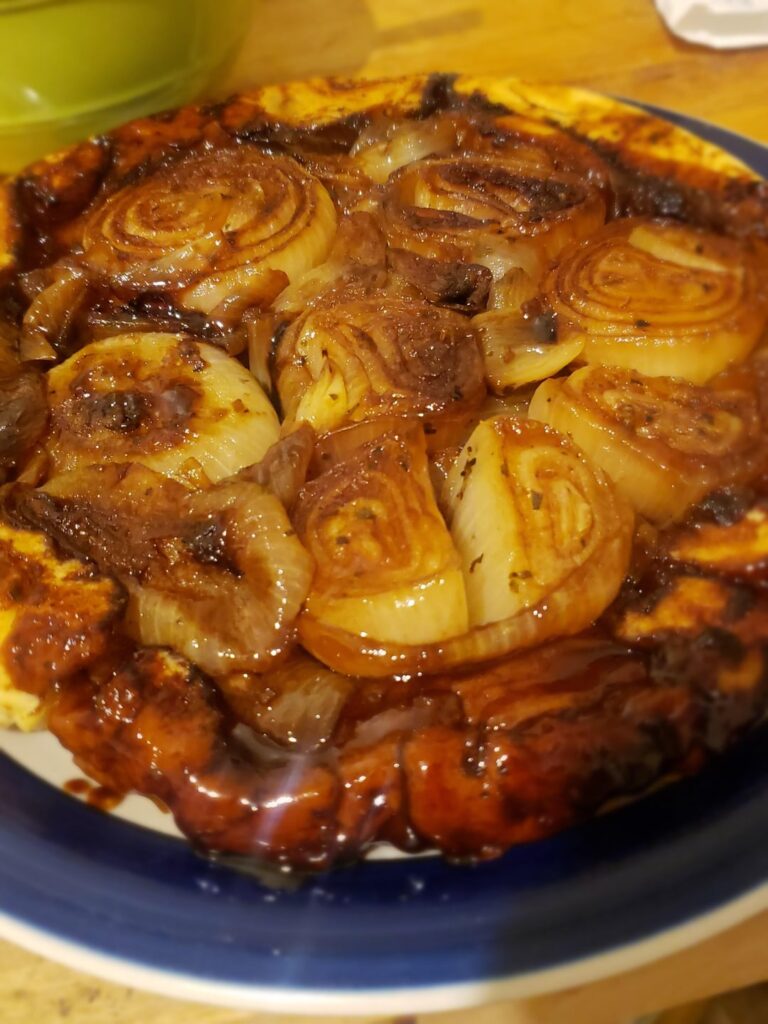 Balsamic onion tarte tatin