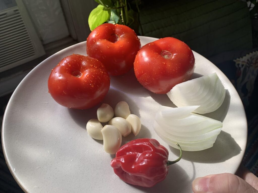 Let’s take it back to basics.  Red Habanero salsa